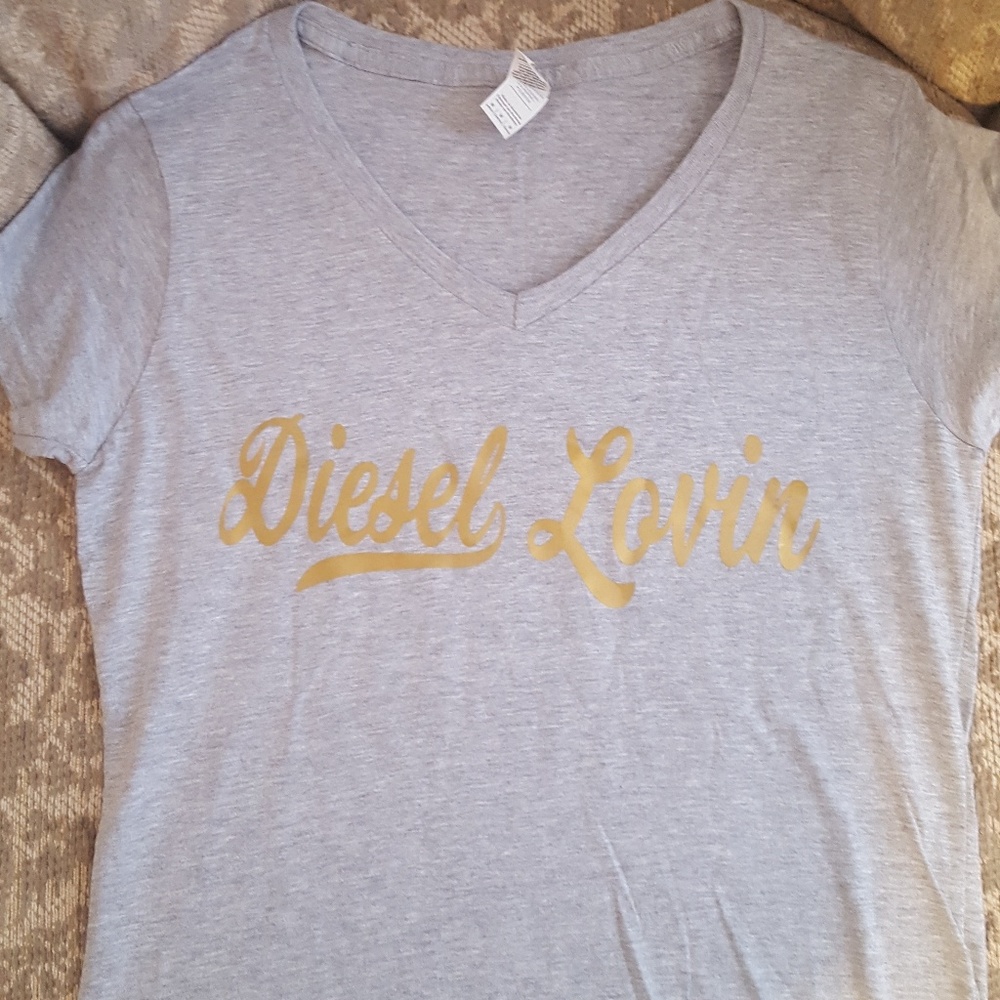 Custom designed brand new v-neck fitted